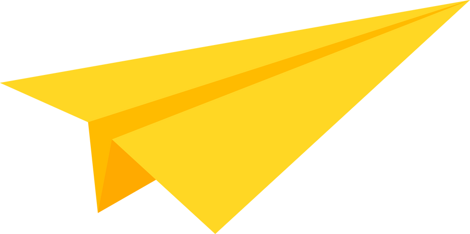 Yellow paper plane icon